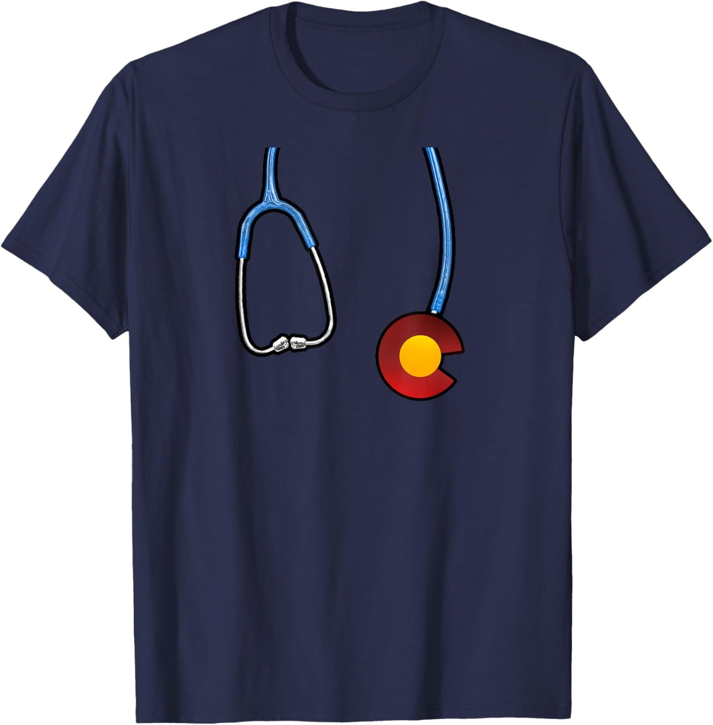 Colorado Flag Inspired Shirt for Nurse or Doctor T-Shirt - T-Shirt | Navy