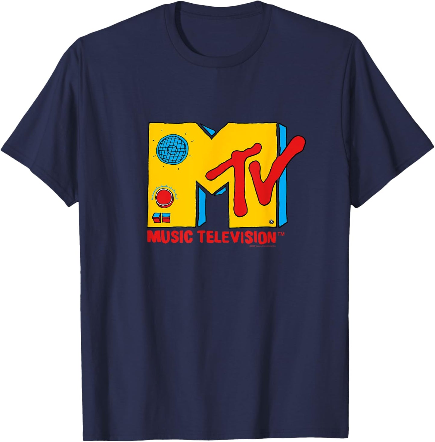 MTV Logo Retro Boombox , black T-Shirt - T-Shirt | Navy