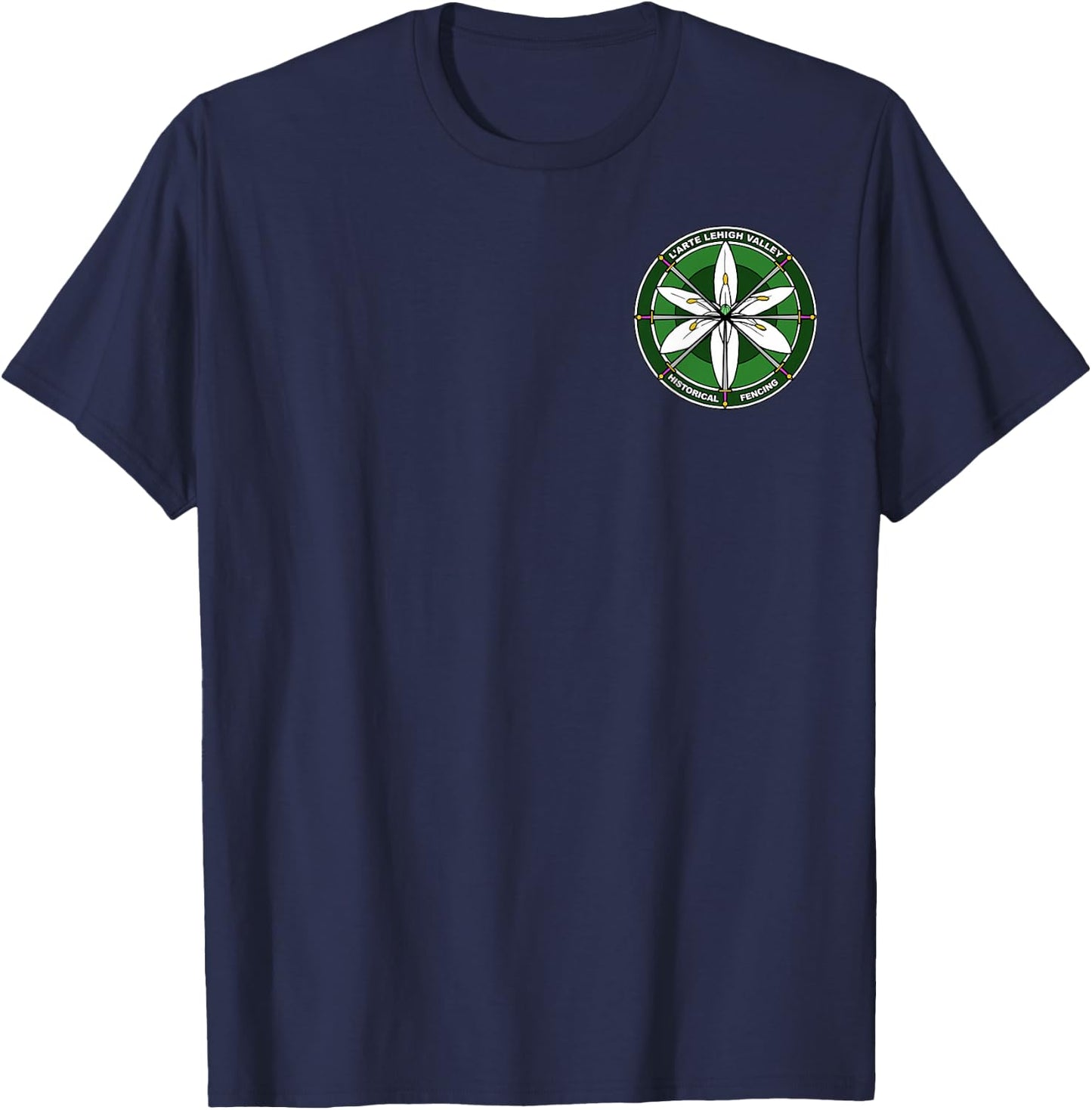L'Arte Lehigh Valley Historical Fencing T-Shirt - T-Shirt | Navy