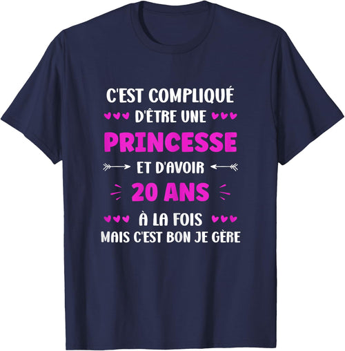 Girl 20 Years Teen Humor Princess Birthday 20 Years , Black