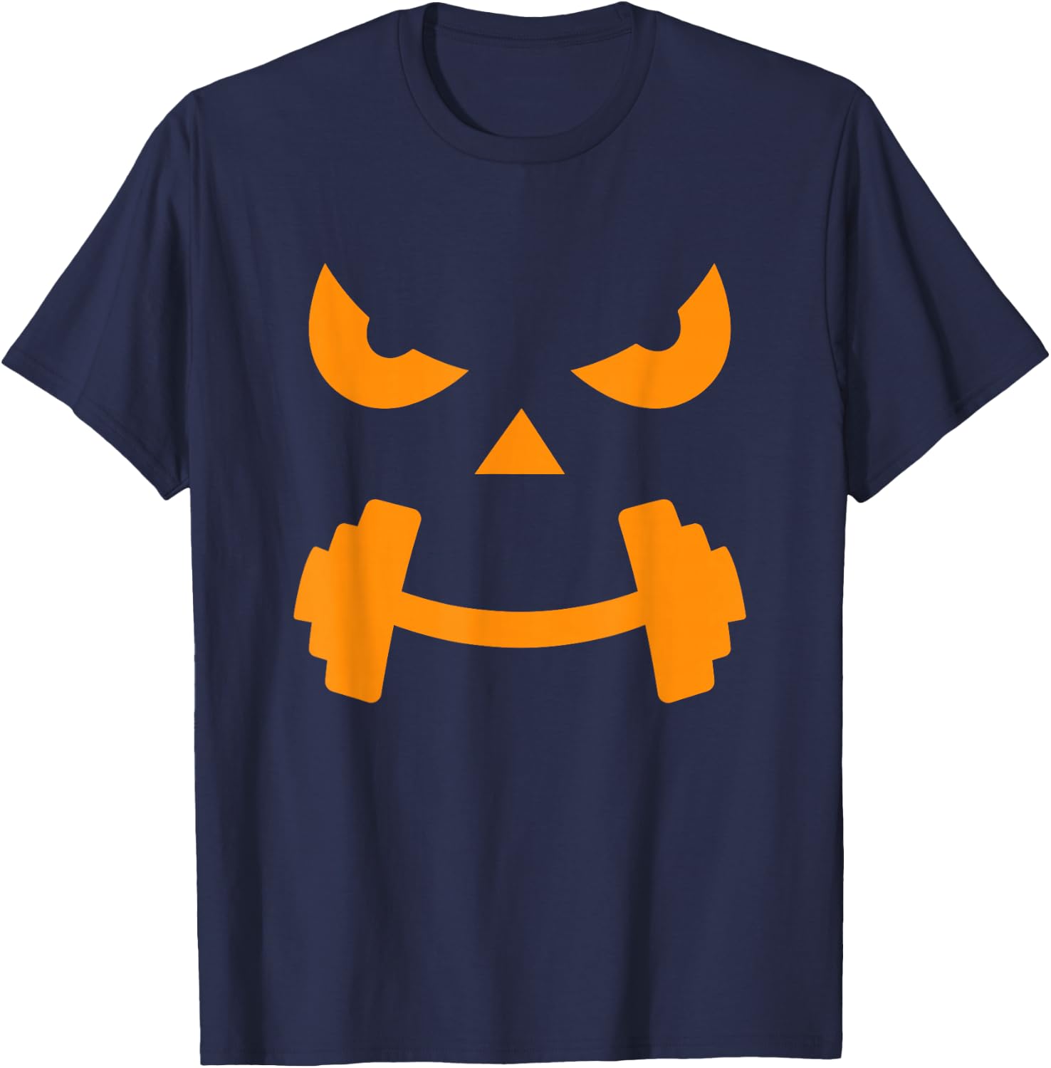 Gym Halloween Pumpkin Costume Funny Spooky Halloween Workout T-Shirt - T-Shirt | Navy