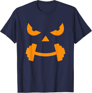 Gym Halloween Pumpkin Costume Funny Spooky Halloween Workout T-Shirt - T-Shirt | Navy