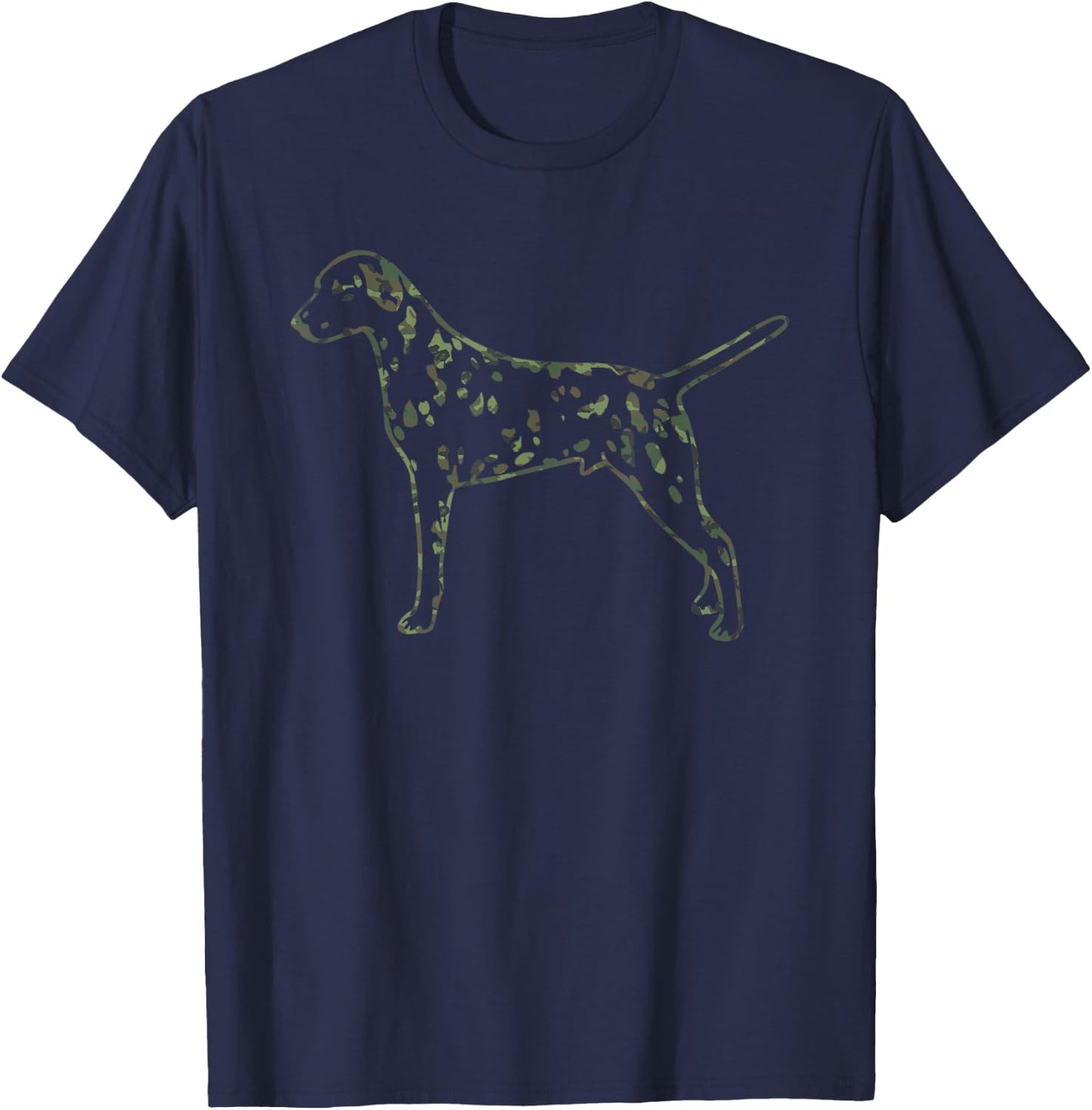 Military Dalmatian Camo Print US Dog Pup Veteran Men Gift T-Shirt - T-Shirt | Navy