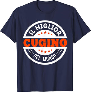 Miglior Cugino Del Mondo Italian Cousin Favorite Best Ever T-Shirt - T-Shirt | Navy