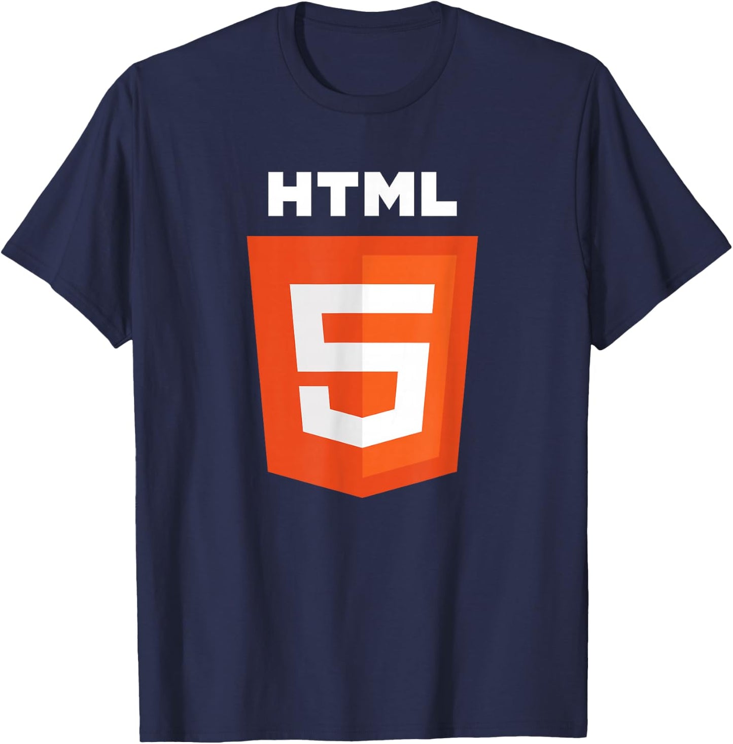 HTML5 HTML Logo, Web Designer Frontend Software Engineer T-Shirt - T-Shirt | Navy