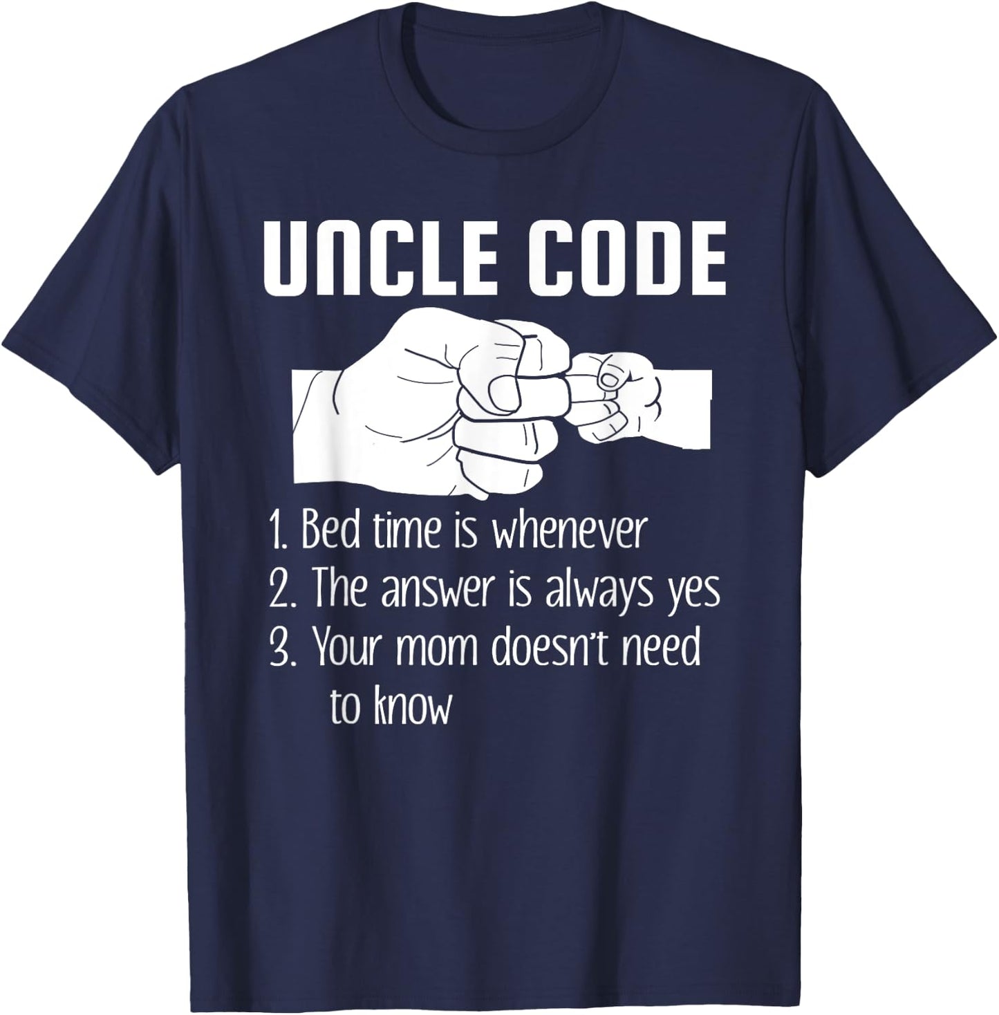 Uncle Code Bedtime is Whenever T-Shirt - T-Shirt | Navy