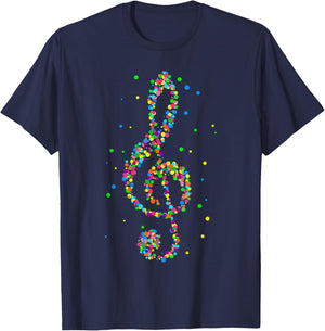 Musician Treble Clef Music Choir , black T-Shirt - T-Shirt | Navy