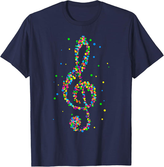 Musician Treble Clef Music Choir , black T-Shirt - T-Shirt | Navy