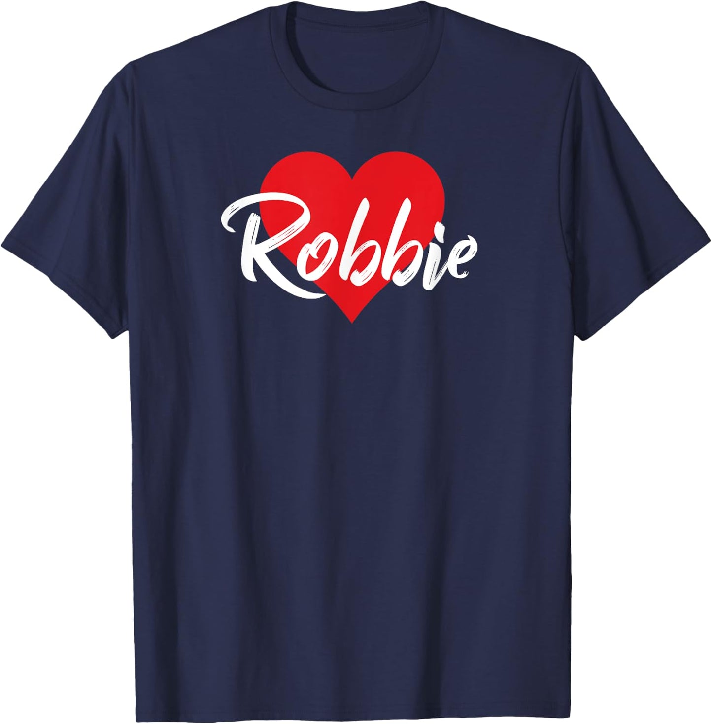 mit Aufschrift I Love Robbie, mit Herz T-Shirt - T-Shirt | Navy