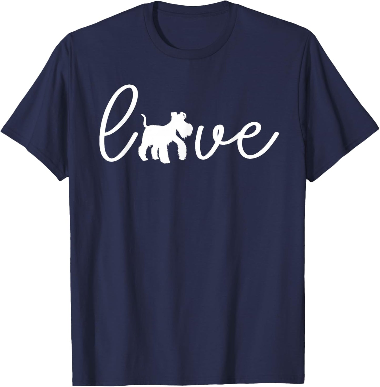 Love Miniature Schnauzer T-Shirt - T-Shirt | Navy