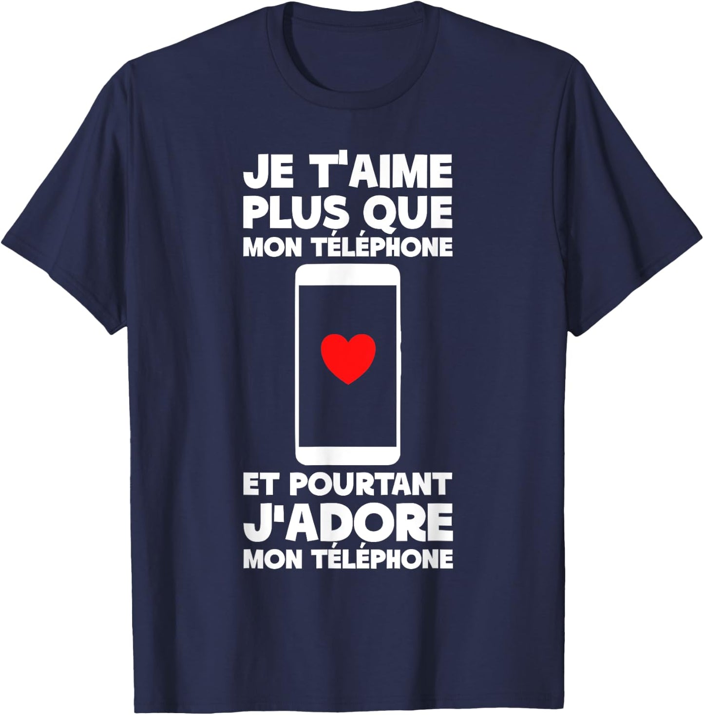 Funny Phone Gift Funny Teen Boyfriend Girlfriend Love , Black, S T-Shirt - T-Shirt | Navy