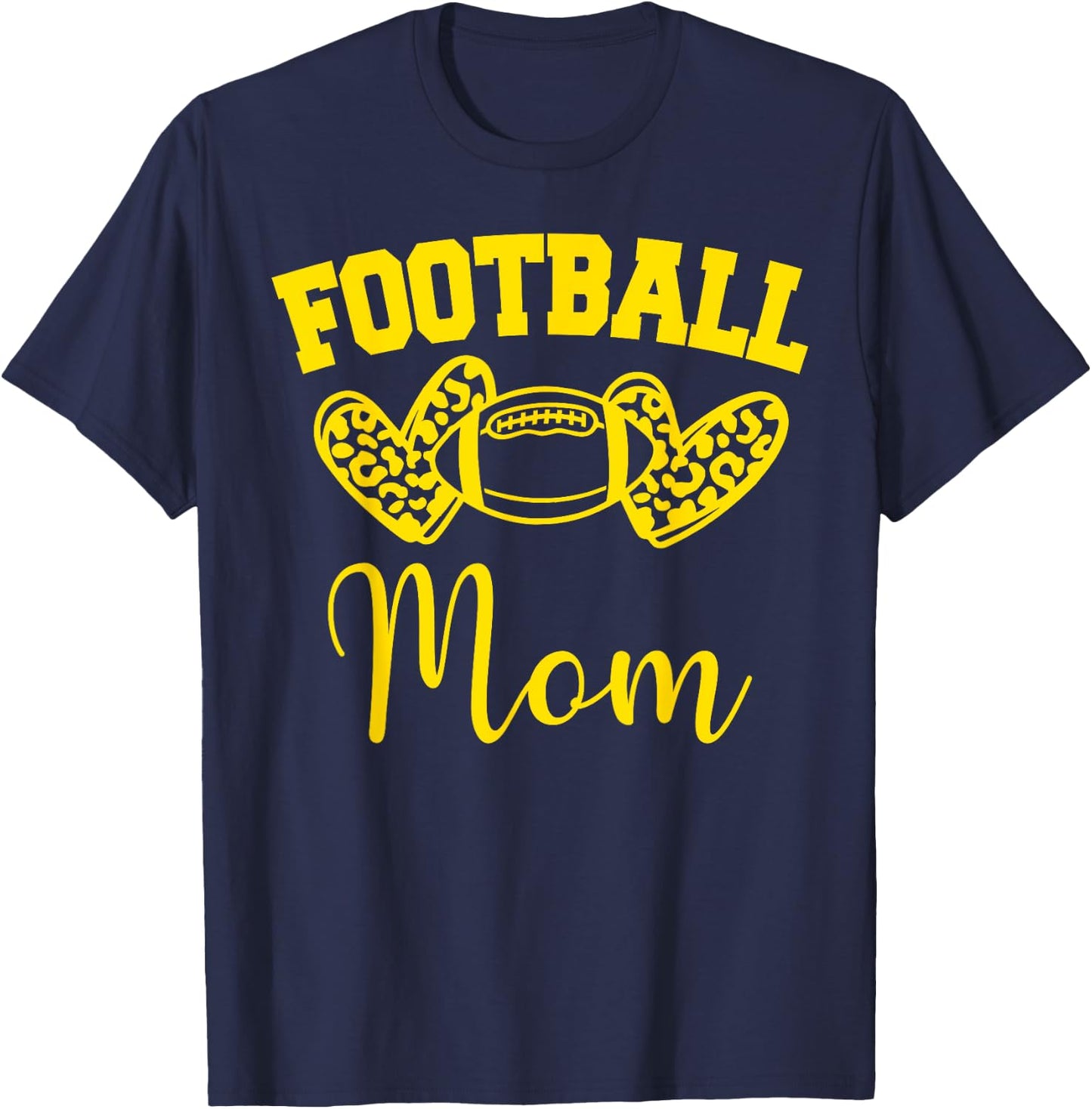 American Football Mom Football Family Matching T-Shirt - T-Shirt | Navy