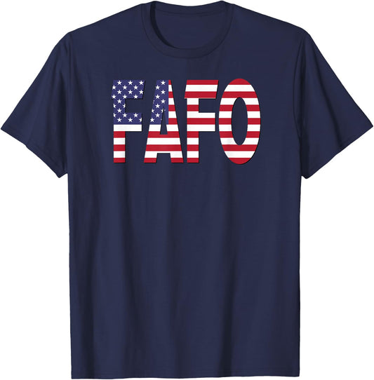 FAFO American Flag T-Shirt - T-Shirt | Navy
