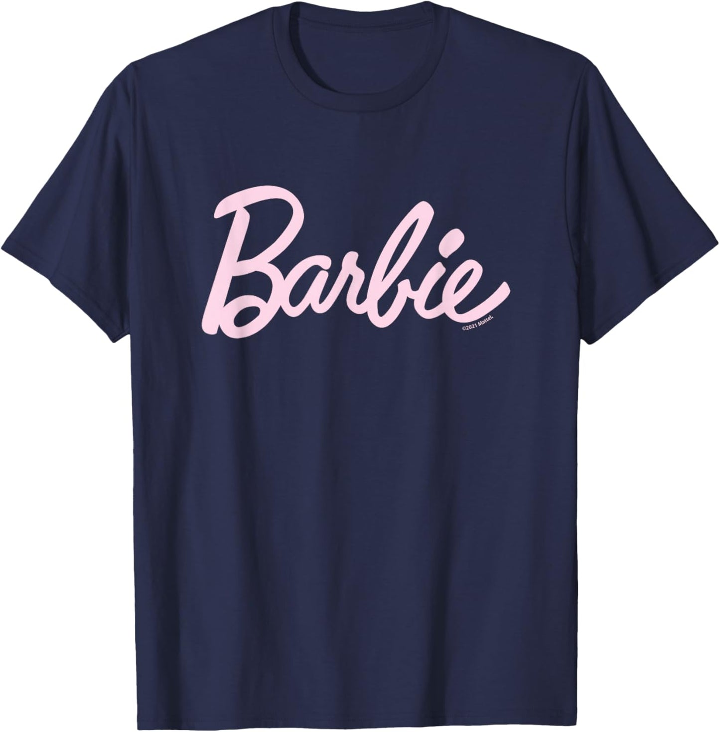 Barbie - Light Pink Barbie Logo , gray T-Shirt - T-Shirt | Navy