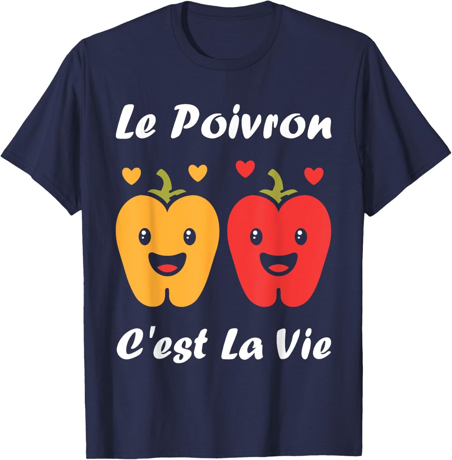 Vegetable The Pepper Is Life Humour Pepper , Black, S T-Shirt - T-Shirt | Navy