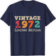 52 Years Vintage 1972 Limited Edition 52nd Anniversary , Black, S T-Shirt - T-Shirt | Navy