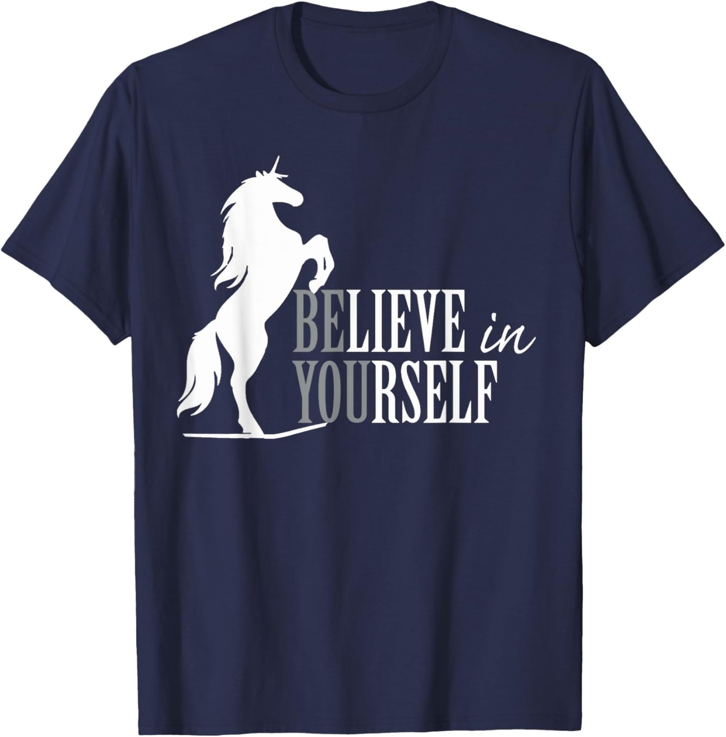 Belive in yourself unicorn T-Shirt - T-Shirt | Navy