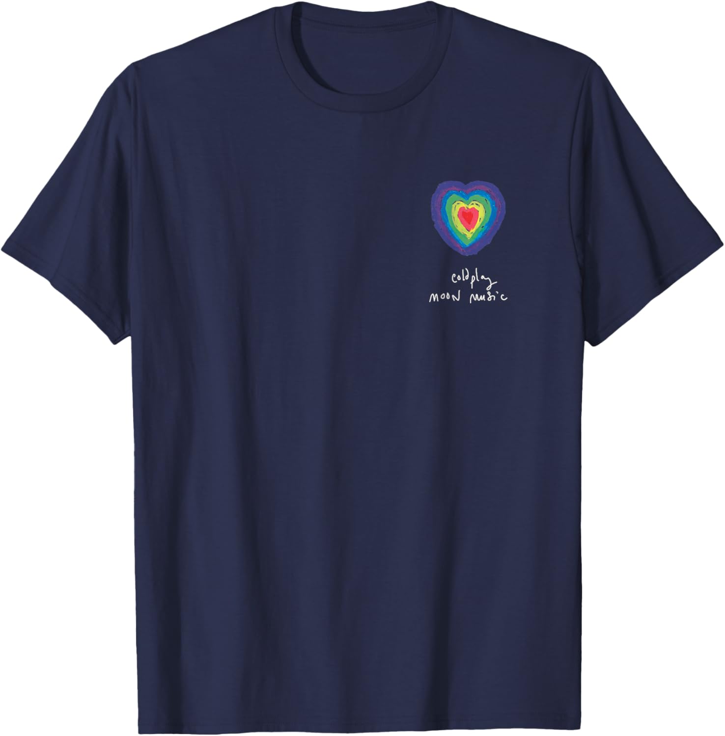 Coldplay Moon Music Heart Amazon Exclusive , black T-Shirt - T-Shirt | Navy