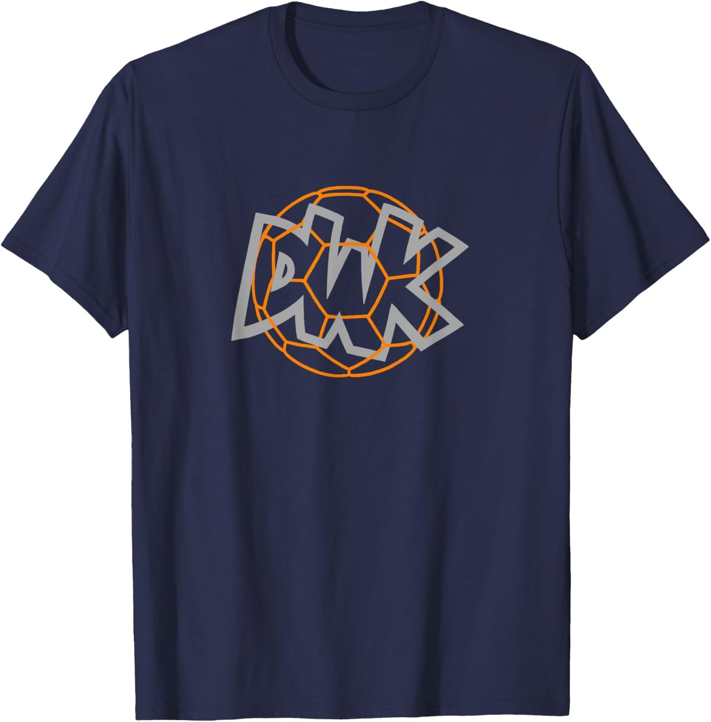 DWK Logo with Football , black T-Shirt - T-Shirt | Navy