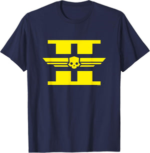 Helldivers 2 Sony PlayStation Video Game Yellow Symbol Logo T-Shirt - T-Shirt | Navy