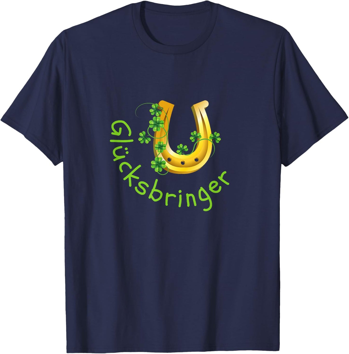 Lucky Charm Pig Clover for Friends Good Luck , black T-Shirt - T-Shirt | Navy