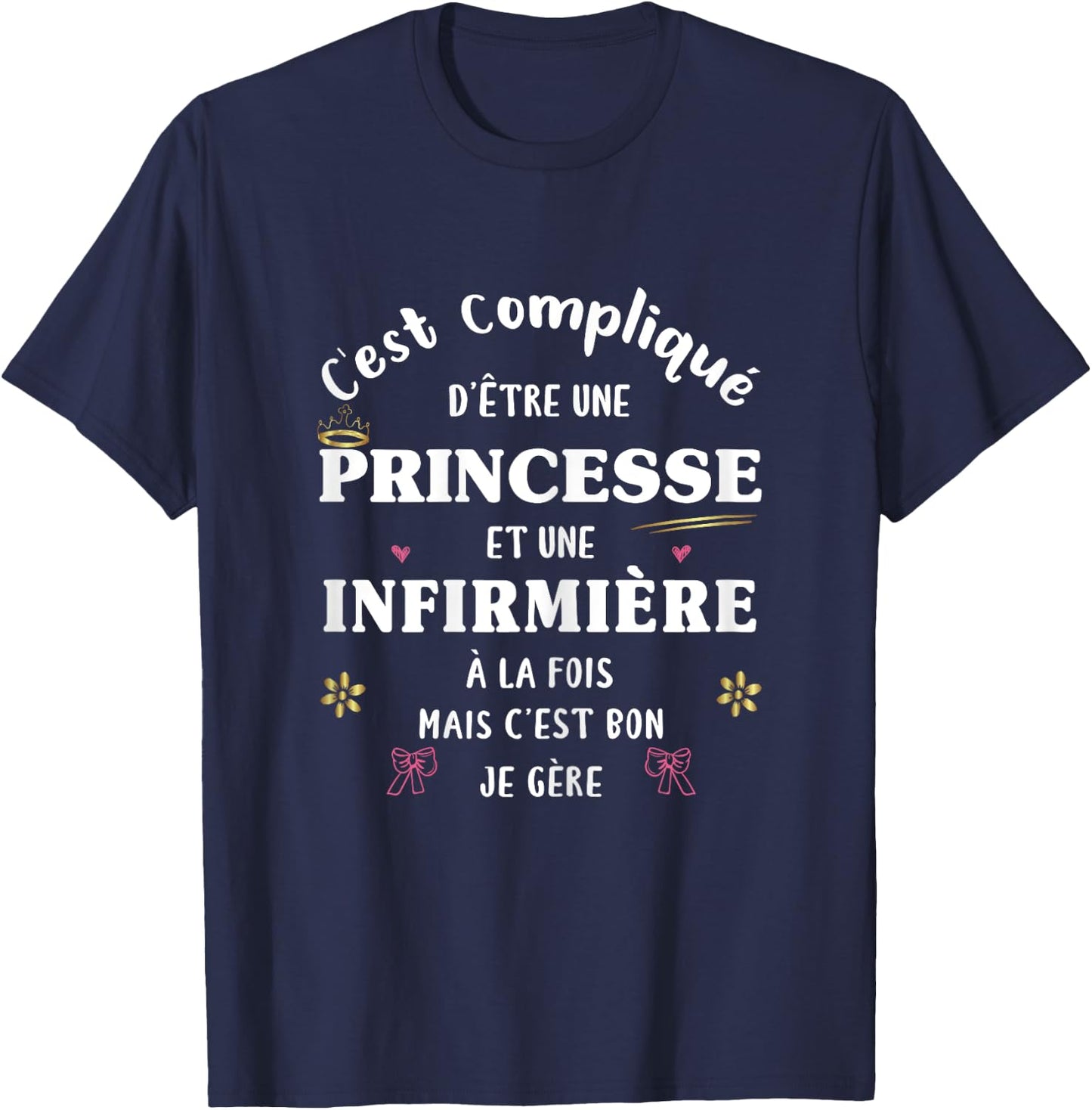 Nurse and Princess Gift Funny Original Funny Women's T-Shirt - T-Shirt | Navy