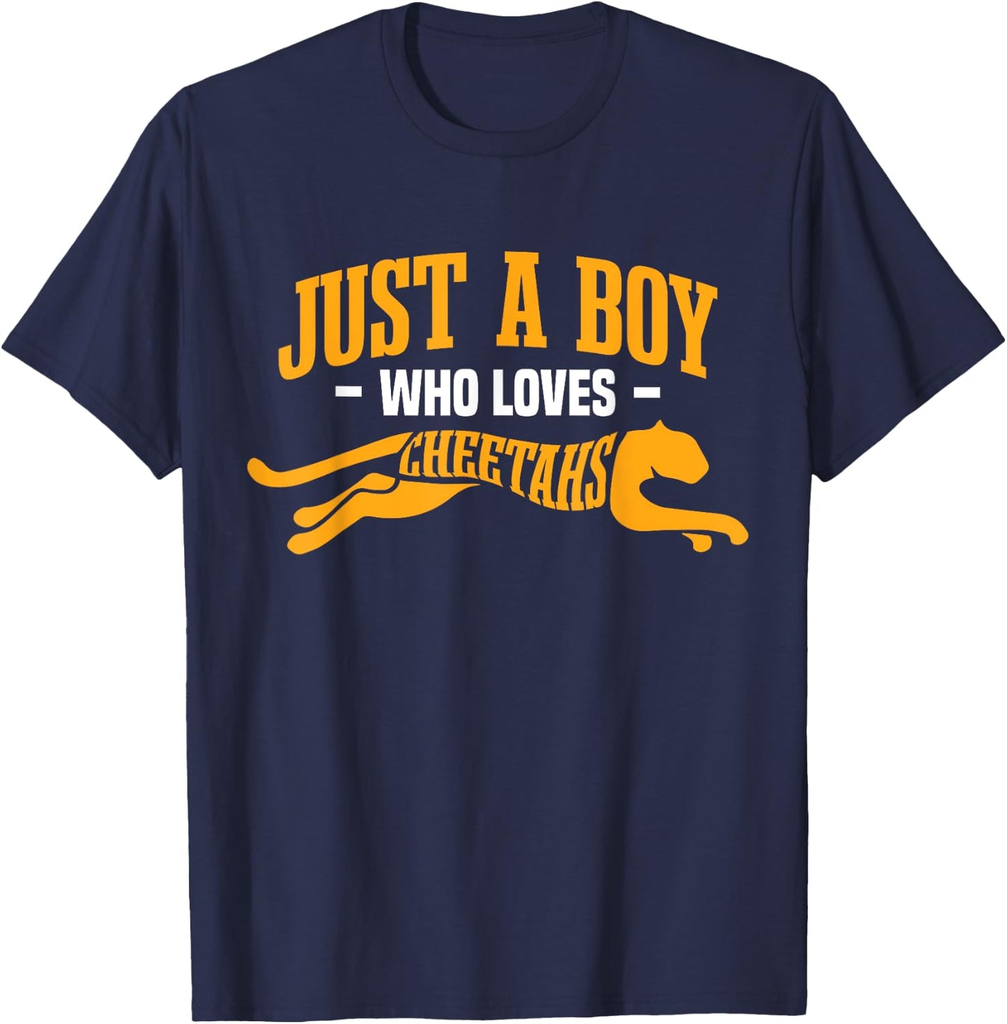 Leopard Cheetah Safari Toddler Kids Boy T-Shirt - T-Shirt | Navy