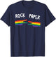 LGBT Rock Paper LGBTQ Lesbian Gay Pride Grunge T-Shirt - T-Shirt | Navy