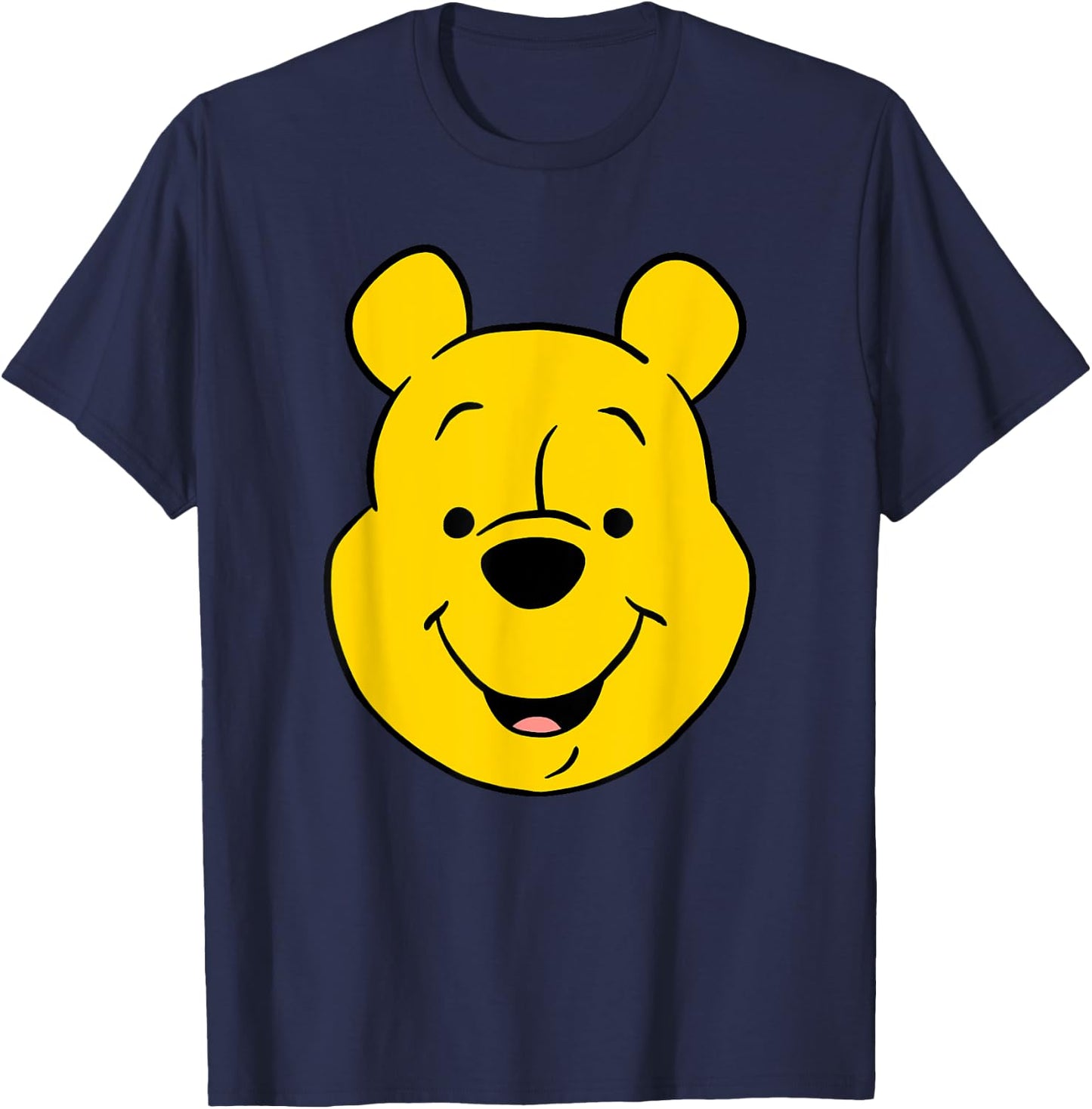 Disney Winnie The Pooh Pooh Bear Large Face , gray T-Shirt - T-Shirt | Navy