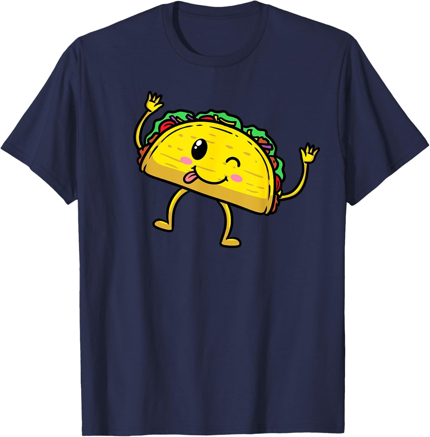 Taco Mexican Food Cinco De Mayo Men Women T-Shirt - T-Shirt | Navy