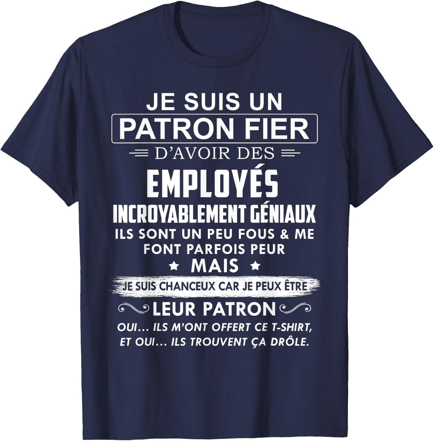Proud Boss General Employees Gift , Black, S T-Shirt - T-Shirt | Navy