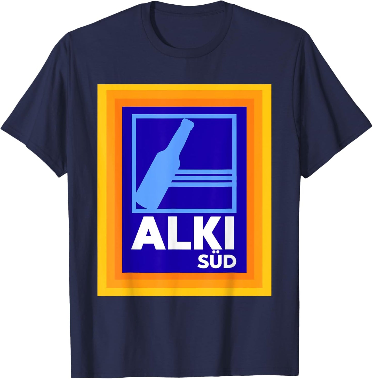 Alki Süd Parody Alcohol Drinking Party Malle Meme T-Shirt - T-Shirt | Navy
