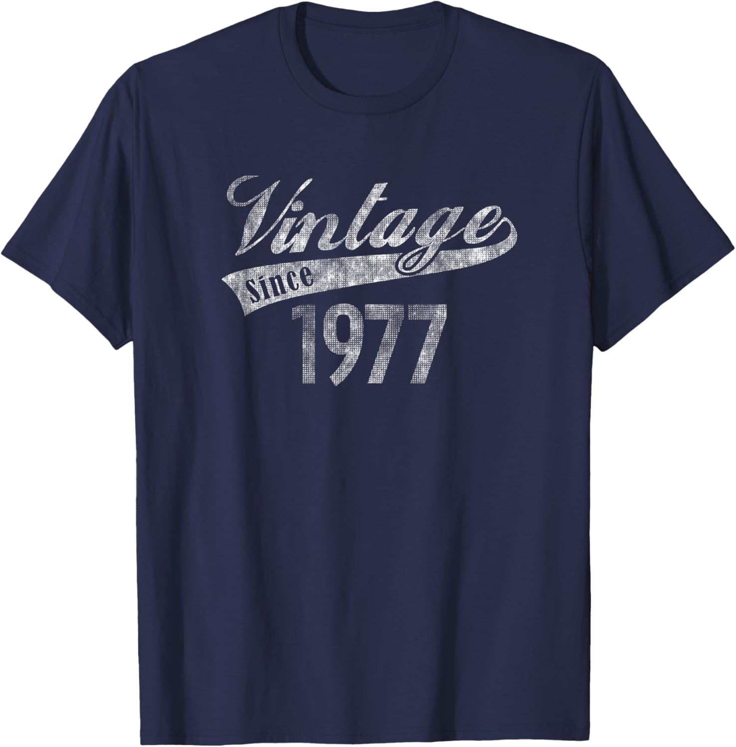Vintage Since 1977 Retro Birthday Gift T-Shirt - T-Shirt | Navy