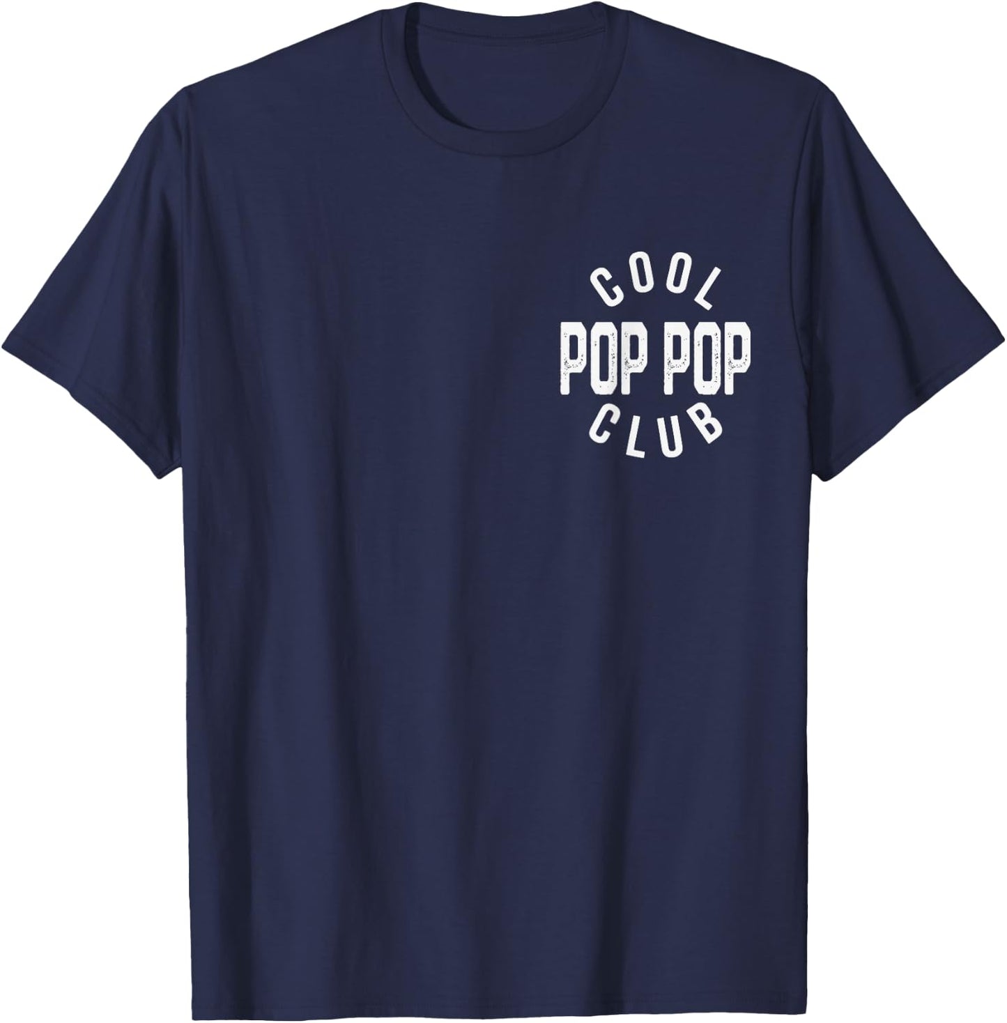 Cool Pop Pop Club Retro Vintage Graphic T-Shirt - T-Shirt | Navy