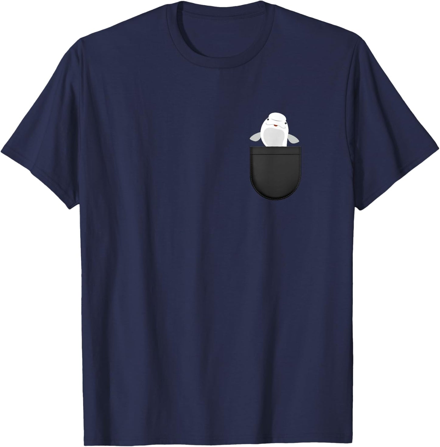Beluga Whale Pocket Beluga Whale Lover Beluga Whales T-Shirt - T-Shirt | Navy