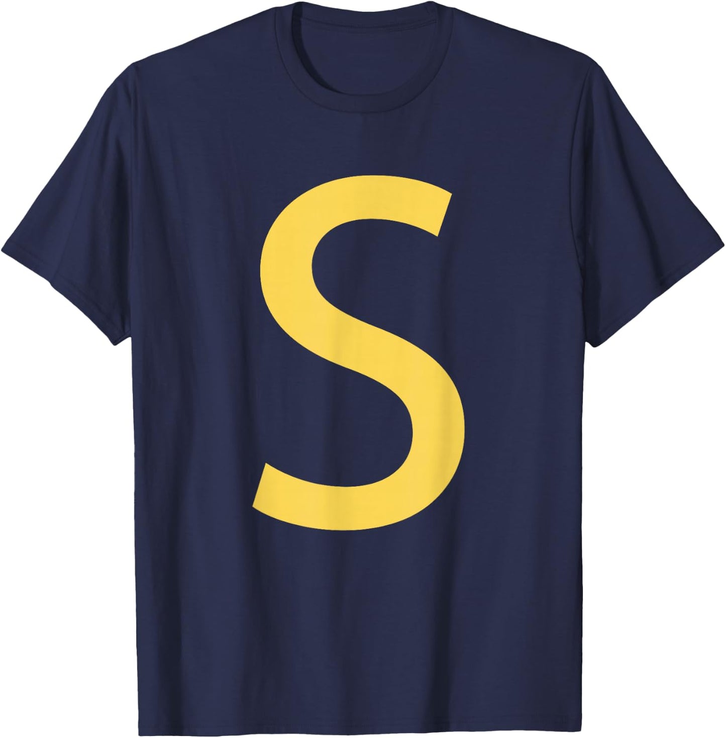 Letter S Chipmunk Color Matching Costume T-Shirt - T-Shirt | Navy