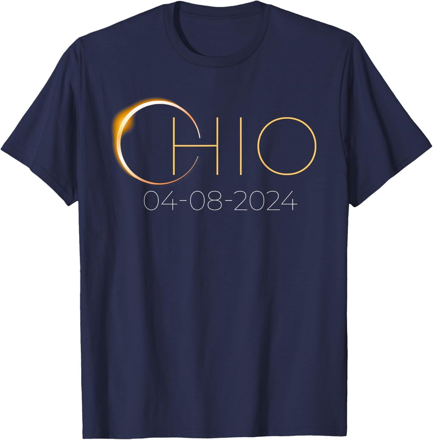 Solar Eclipse 2024 Shirt State Ohio Total Solar Eclipse T-Shirt - T-Shirt | Navy