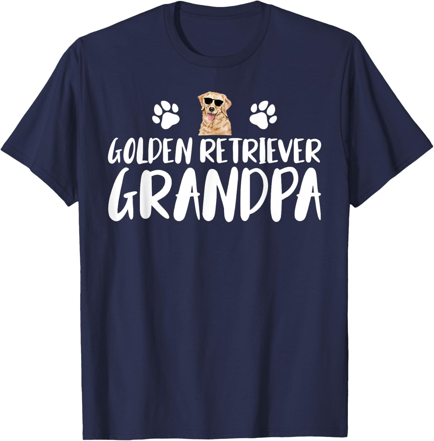 Golden Retriever Grandpa Funny Golden Retriever Dog Lover T-Shirt - T-Shirt | Navy