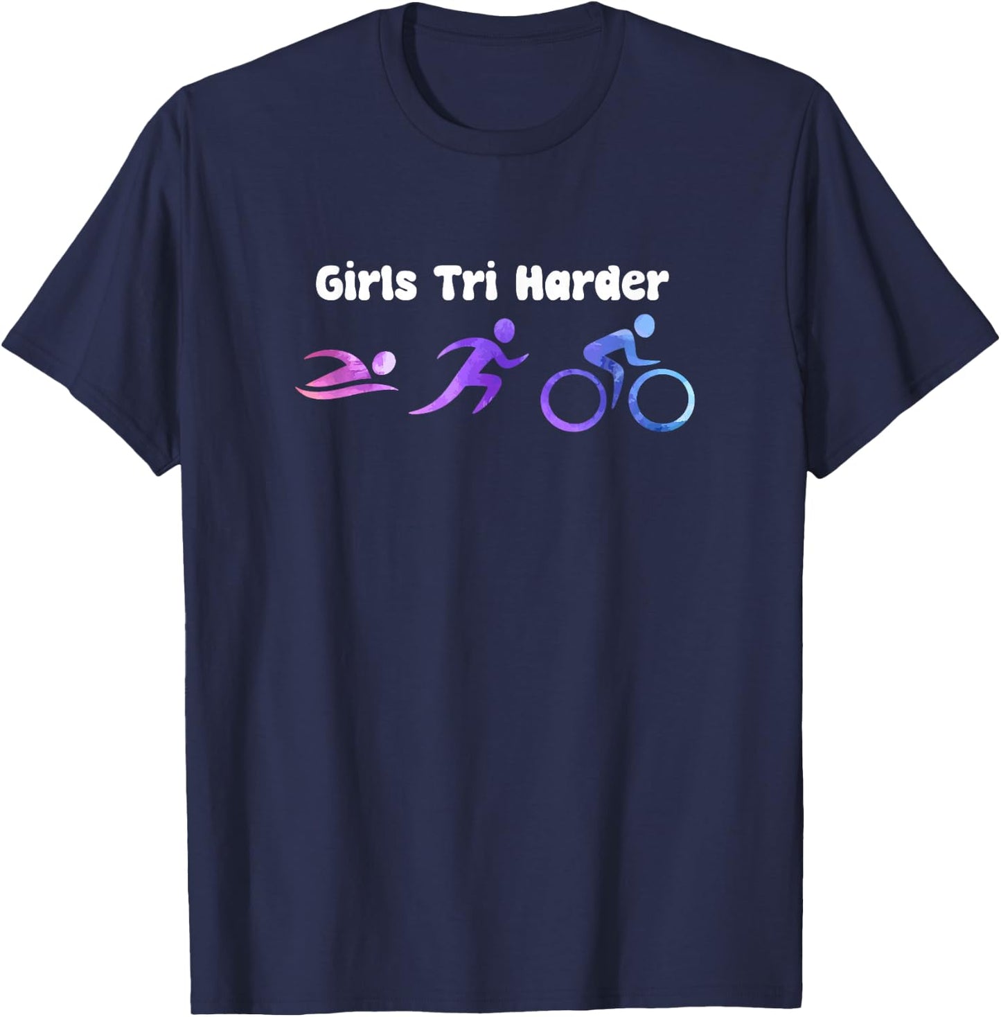 Triathlon Women's Triathlete Swimming Running Cycling T-Shirt - T-Shirt | Navy