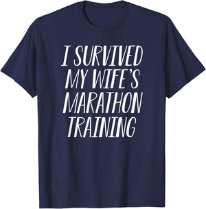 Funny Spectator Marathon Survivor Shirt for Husbands T-Shirt - T-Shirt | Navy