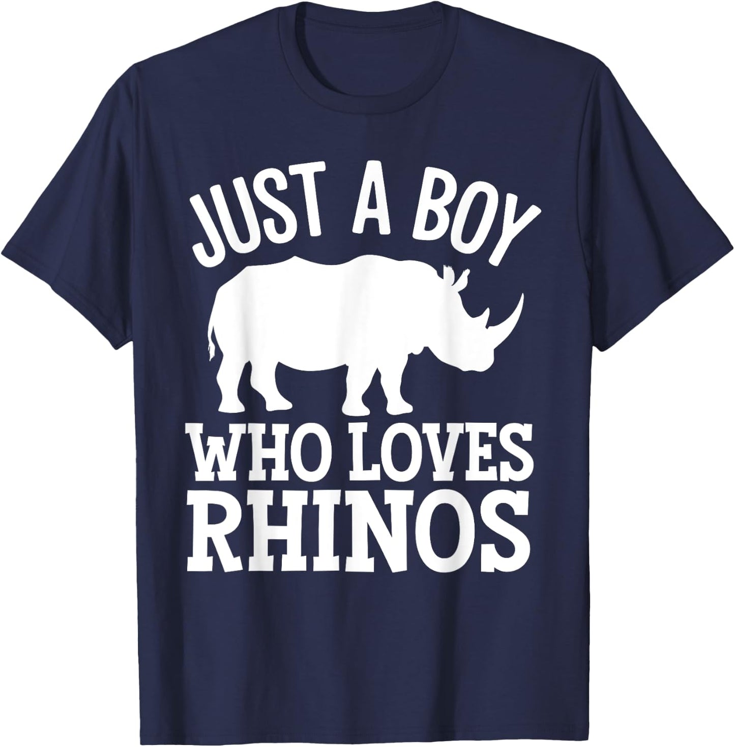 Cool Rhino Art For Boys Kids Rhinoceros Chubby Unicorn Rhino T-Shirt - T-Shirt | Navy