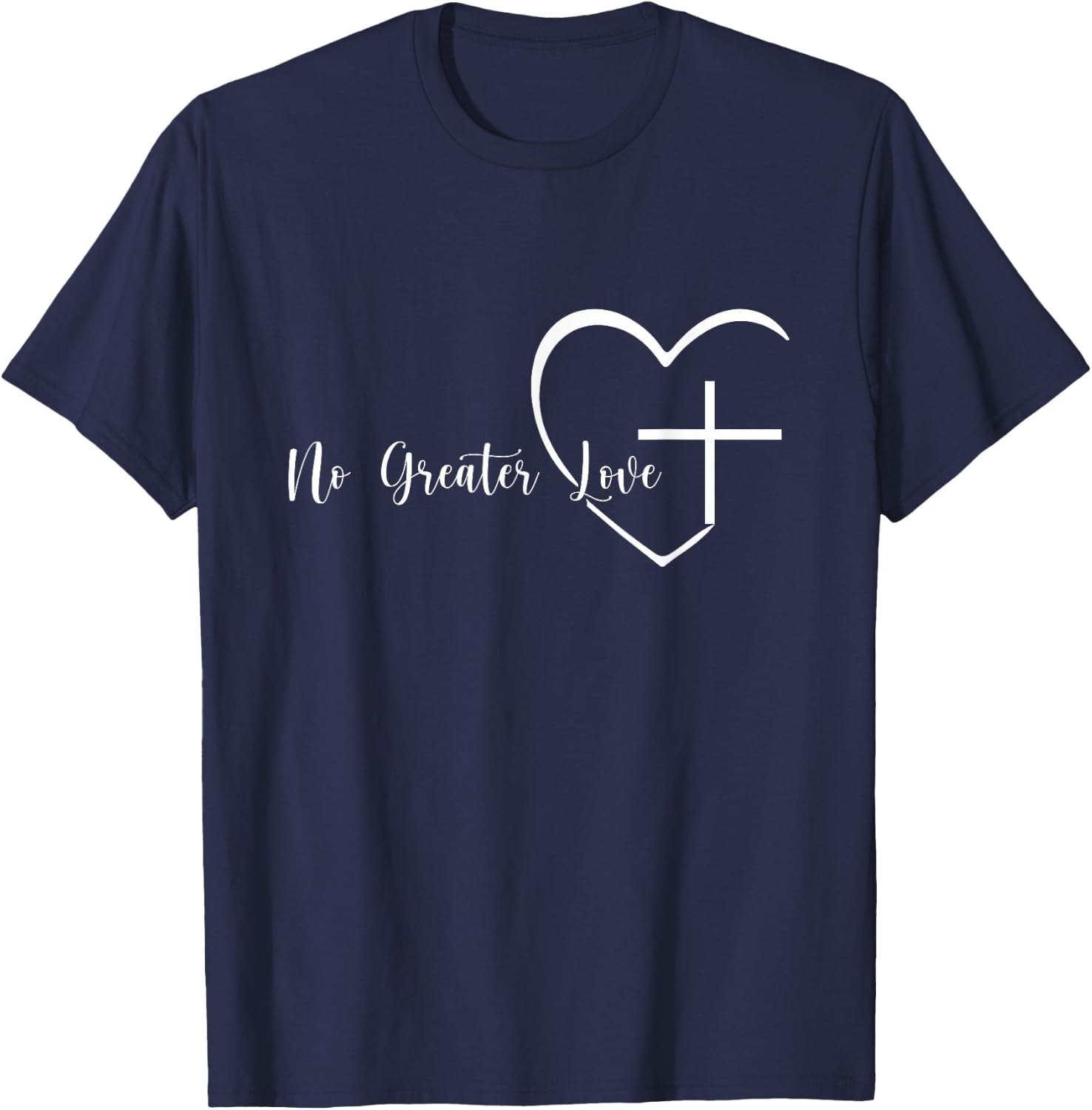 No Greater Love Cross Christian Easter T-Shirt - T-Shirt | Navy