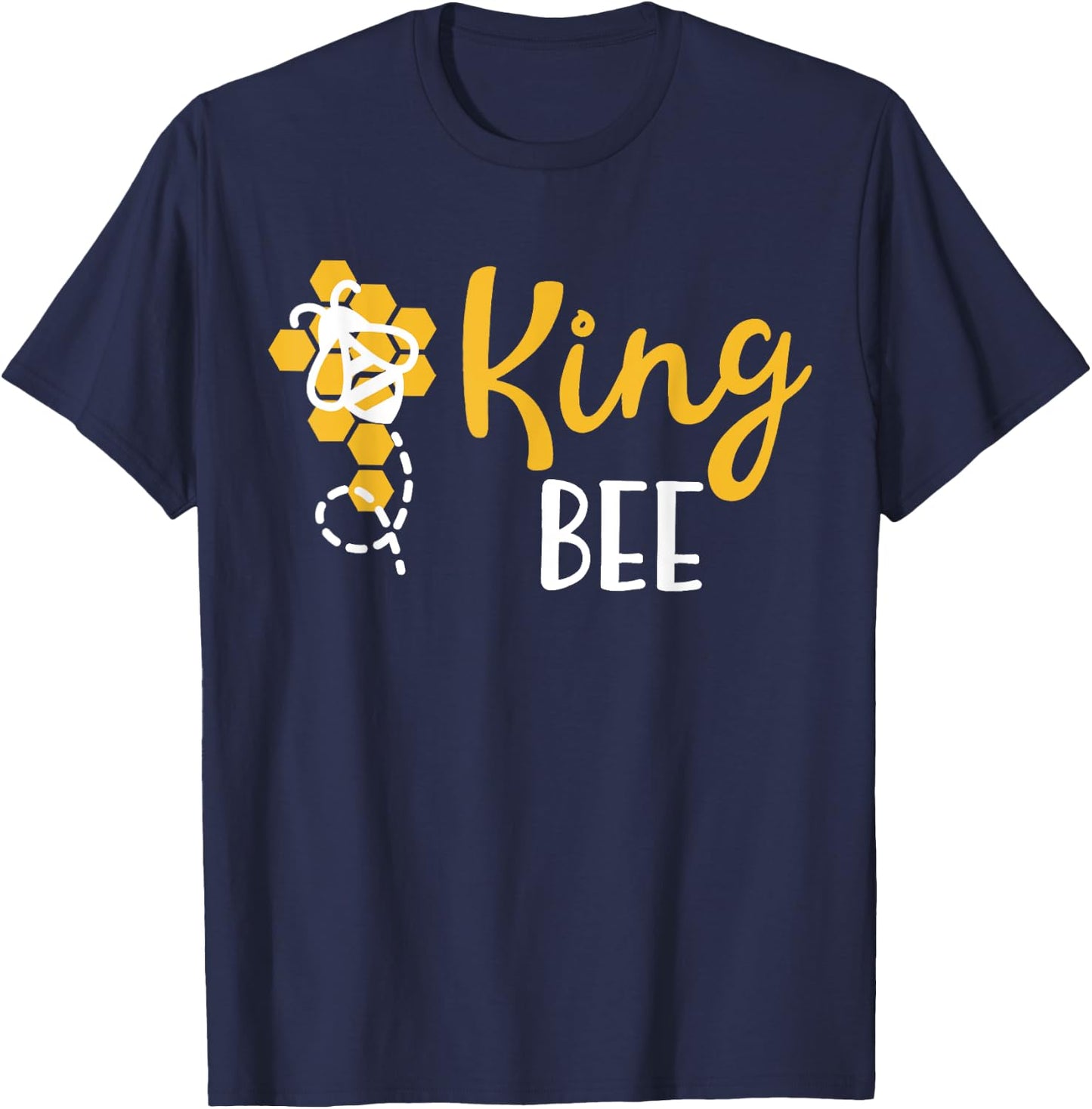 King Bee Family Matching Funny King Bee Hive T-Shirt - T-Shirt | Navy