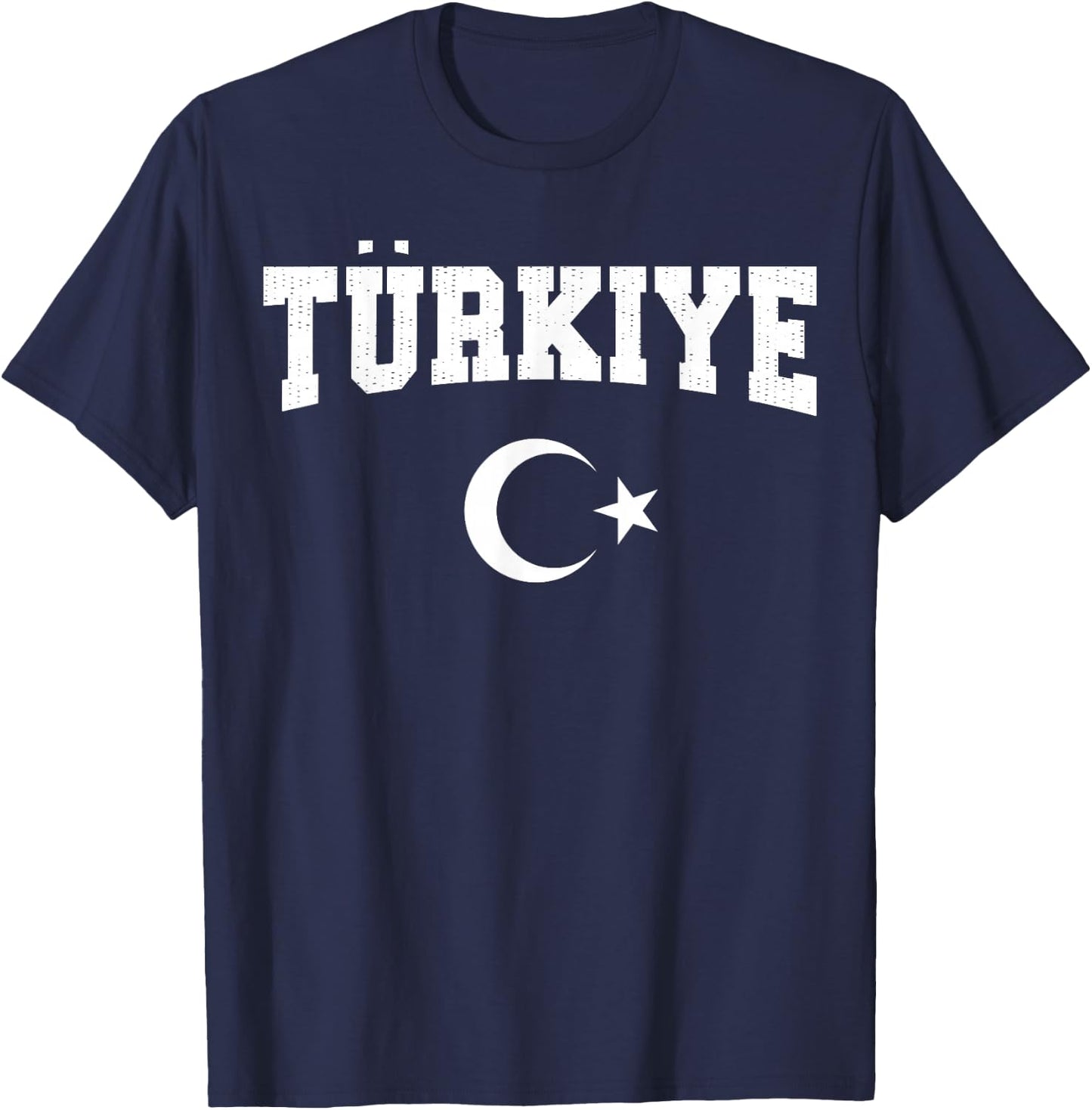 Turkiye National Flag Turkish Men Women Kids Vintage Red T-Shirt - T-Shirt | Navy