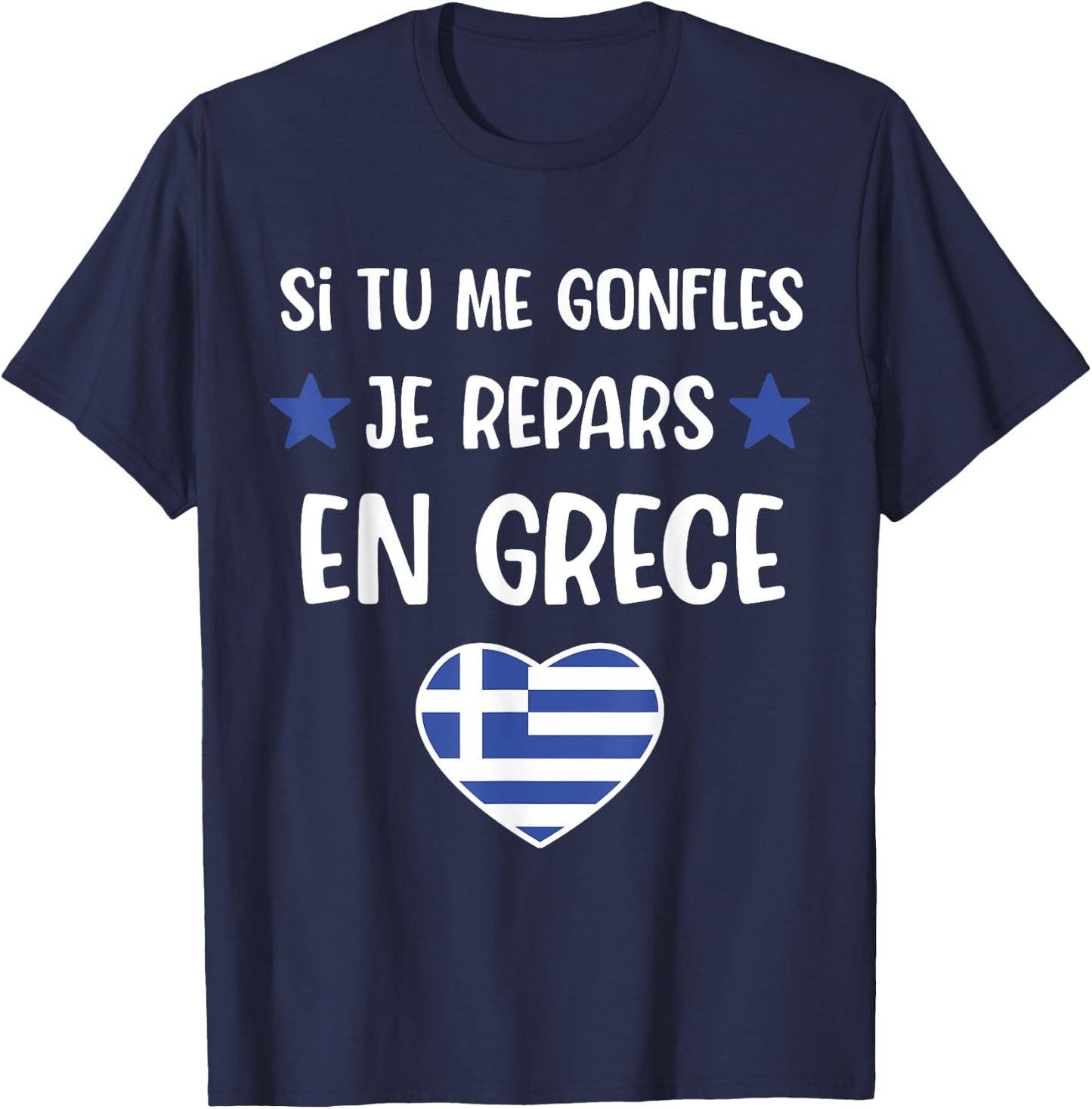 If you swell me I leave to Greece gift Greek humor T-Shirt - T-Shirt | Navy