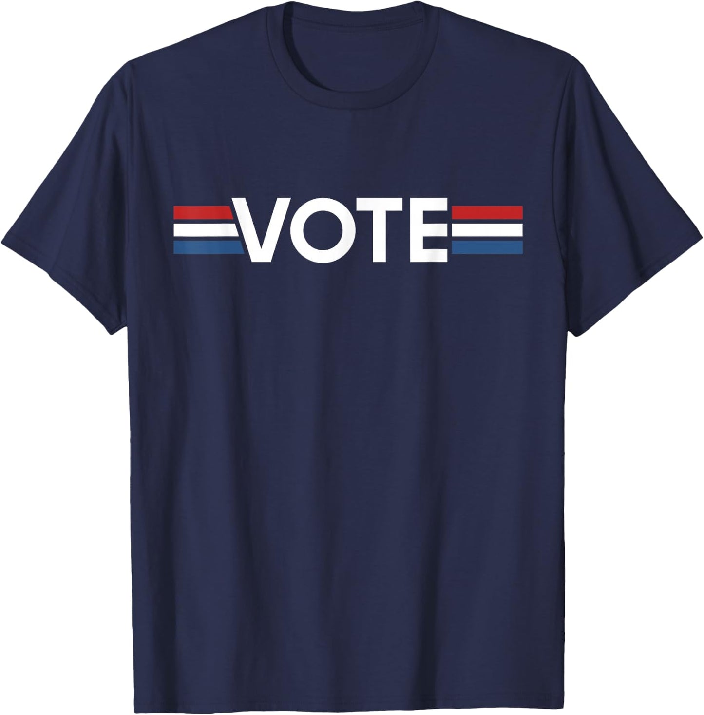 Vote Women Men Trendy Red White Blue 2024 Election T-Shirt - T-Shirt | Navy
