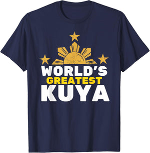 World's Greatest Kuya Shirt - Filipino Funny T Shirt T-Shirt - T-Shirt | Navy