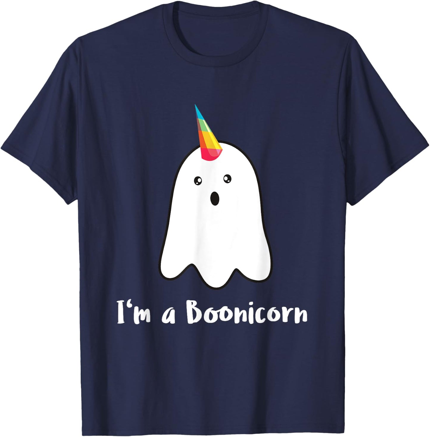 BOOnicorn Boo Ghost Unicorn Halloween Funny Unicorn T-Shirt - T-Shirt | Navy