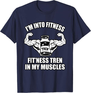 Funny bodybuilder, tren or trenbolone or steroids quotes T-Shirt - T-Shirt | Navy