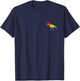 T-Rex Rainbow Subtle Pride Dinosaur Month Flag LGBT Gay T-Shirt - T-Shirt | Navy